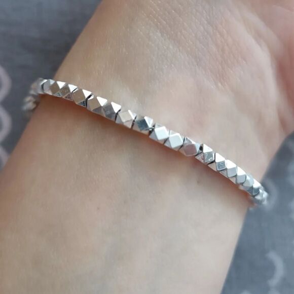 The Abstract Sparkle Chain Link Bracelet in 925 silver - Picture 5 of 5